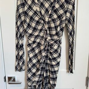 Plaid Long Sleeve Dress